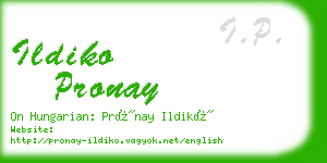 ildiko pronay business card